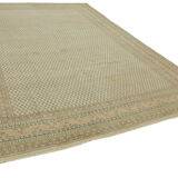 Handmade oriental contemporary 1980s 285 cm x 370 cm beige wool carpet