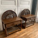 Pair of rattan bedside tables