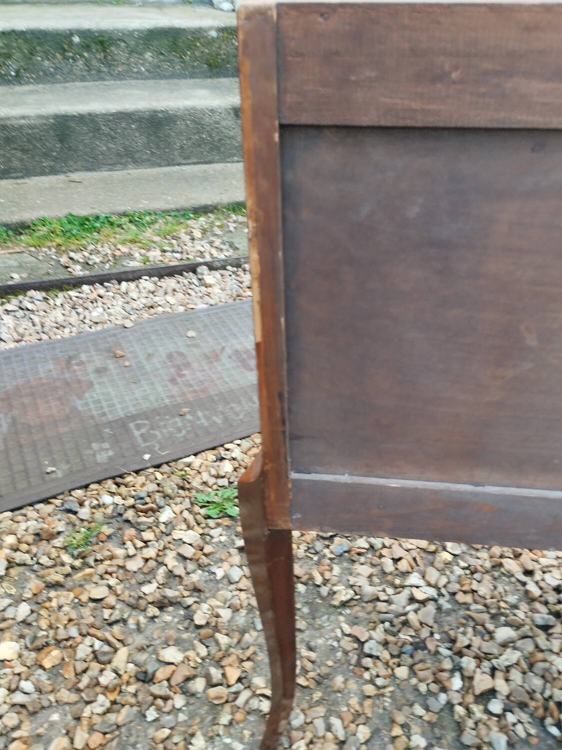 Commode ancienne marqueterie style louis xvi plateau marbre