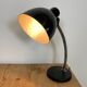 Lampe de table industrielle noire, années 1950