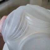 Art deco vase in molded pressed glass