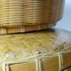 4 boîtes gigognes en bambou tressé, artisanat asiatique vintage