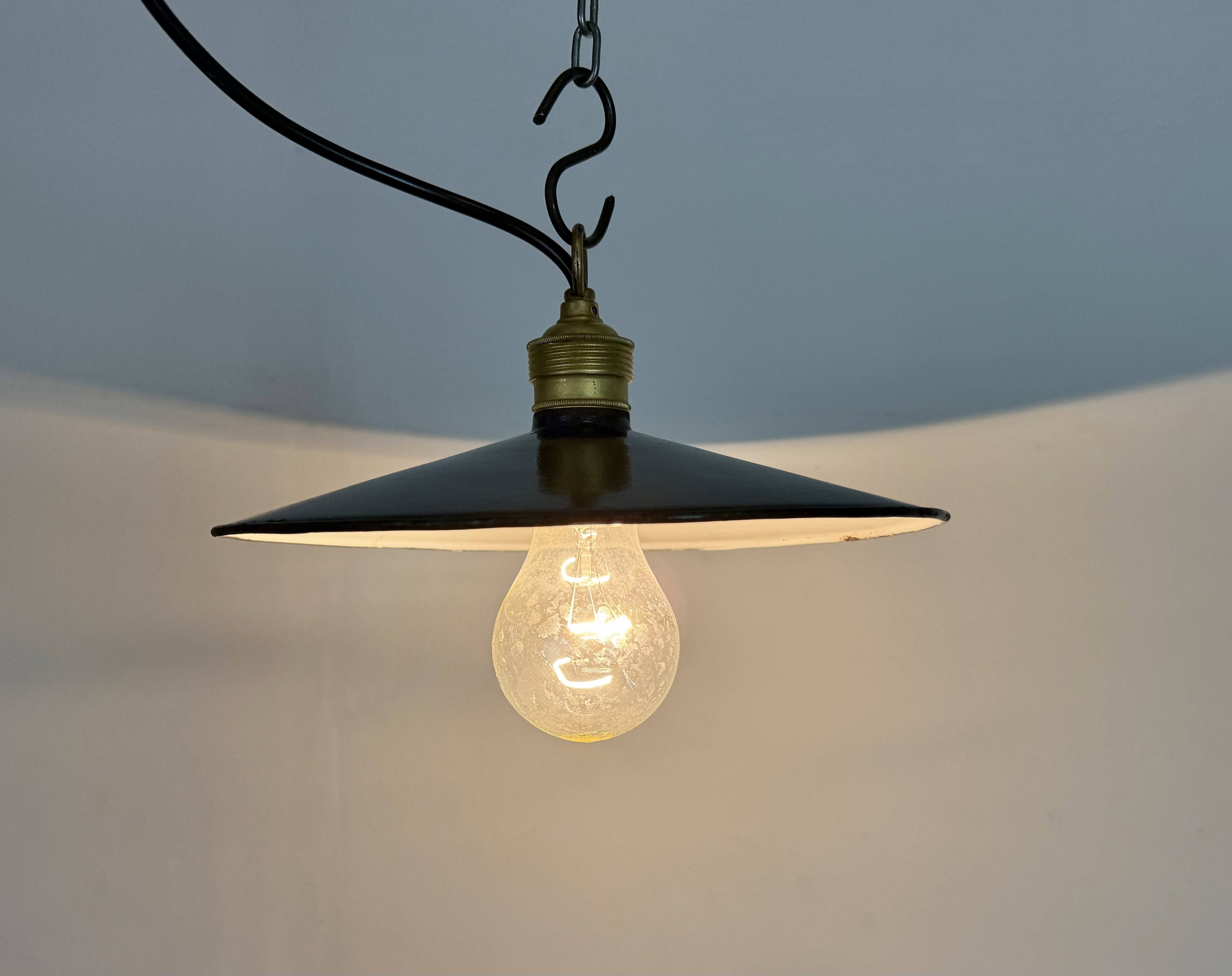 Industrial Dark Blue Enamel Light, 1930s