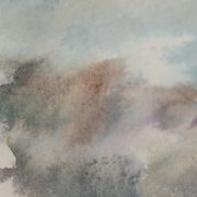 Peinture aquarelle abstraite vintage dans des teintes claires.