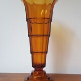 Scailmont Amber Art Deco Vase
