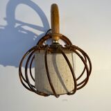 Vintage rattan wall lamp