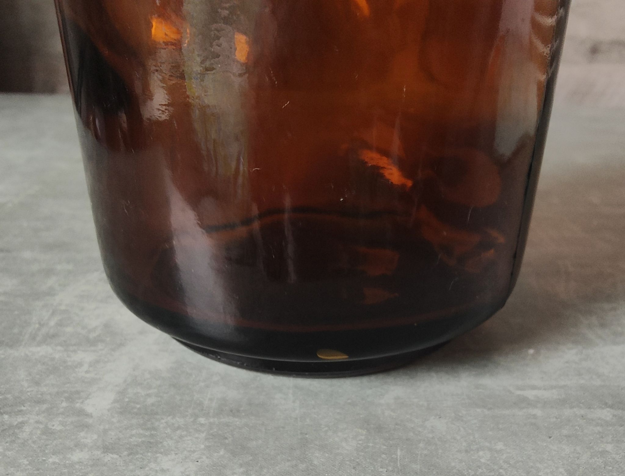 Bouteille verre ambré