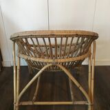 Armchair in rattan basket - vintage