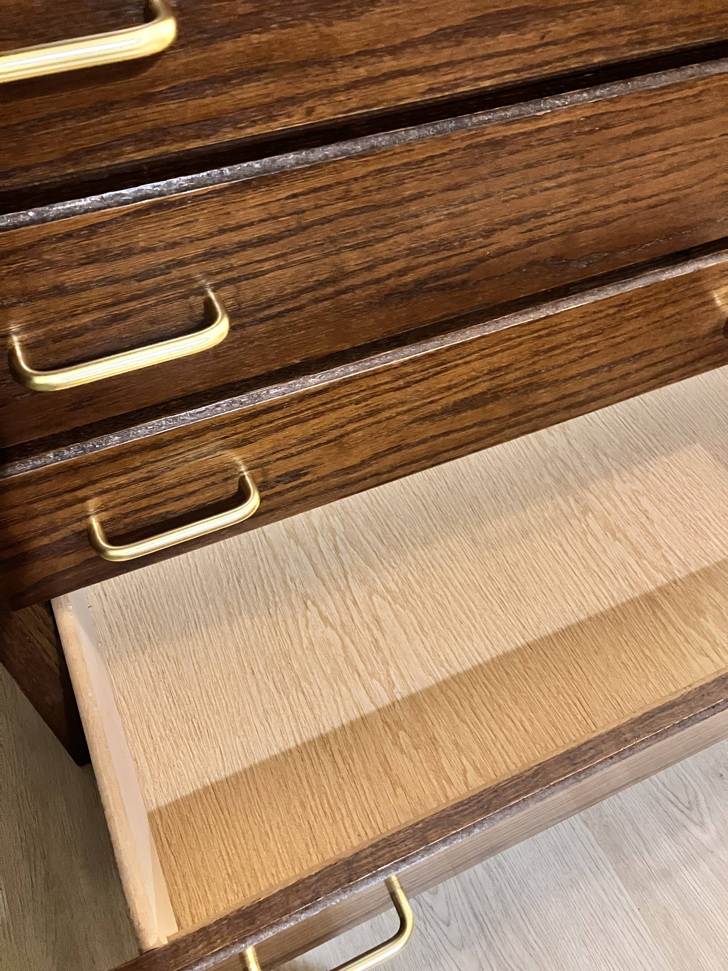 Vitrine commode bois année 70