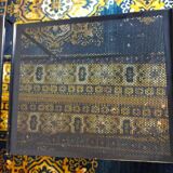 Vintage black metal trundle tables 1950