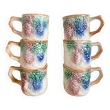 6 cups in vintage slip
