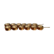 Suite of 12 tinned copper pans