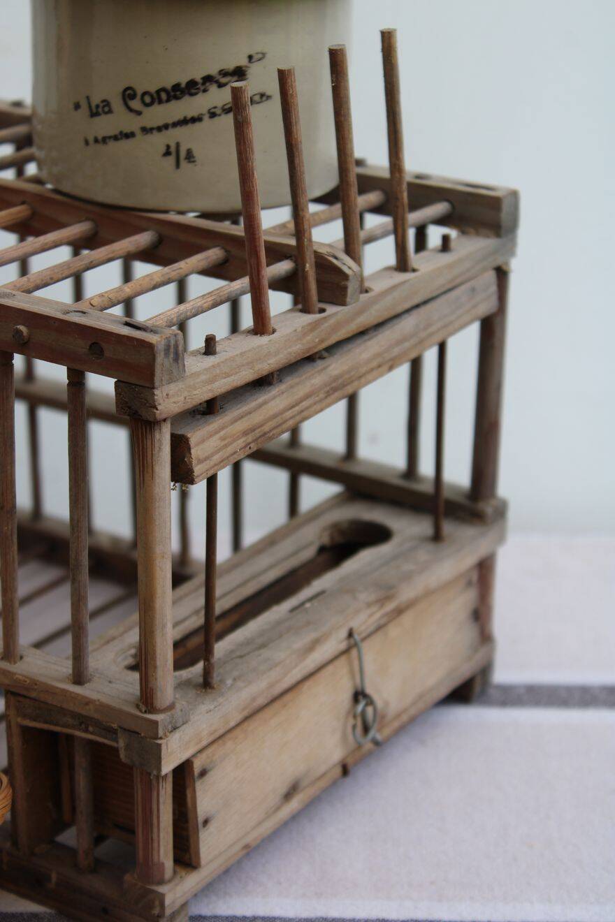 Wooden bird cage