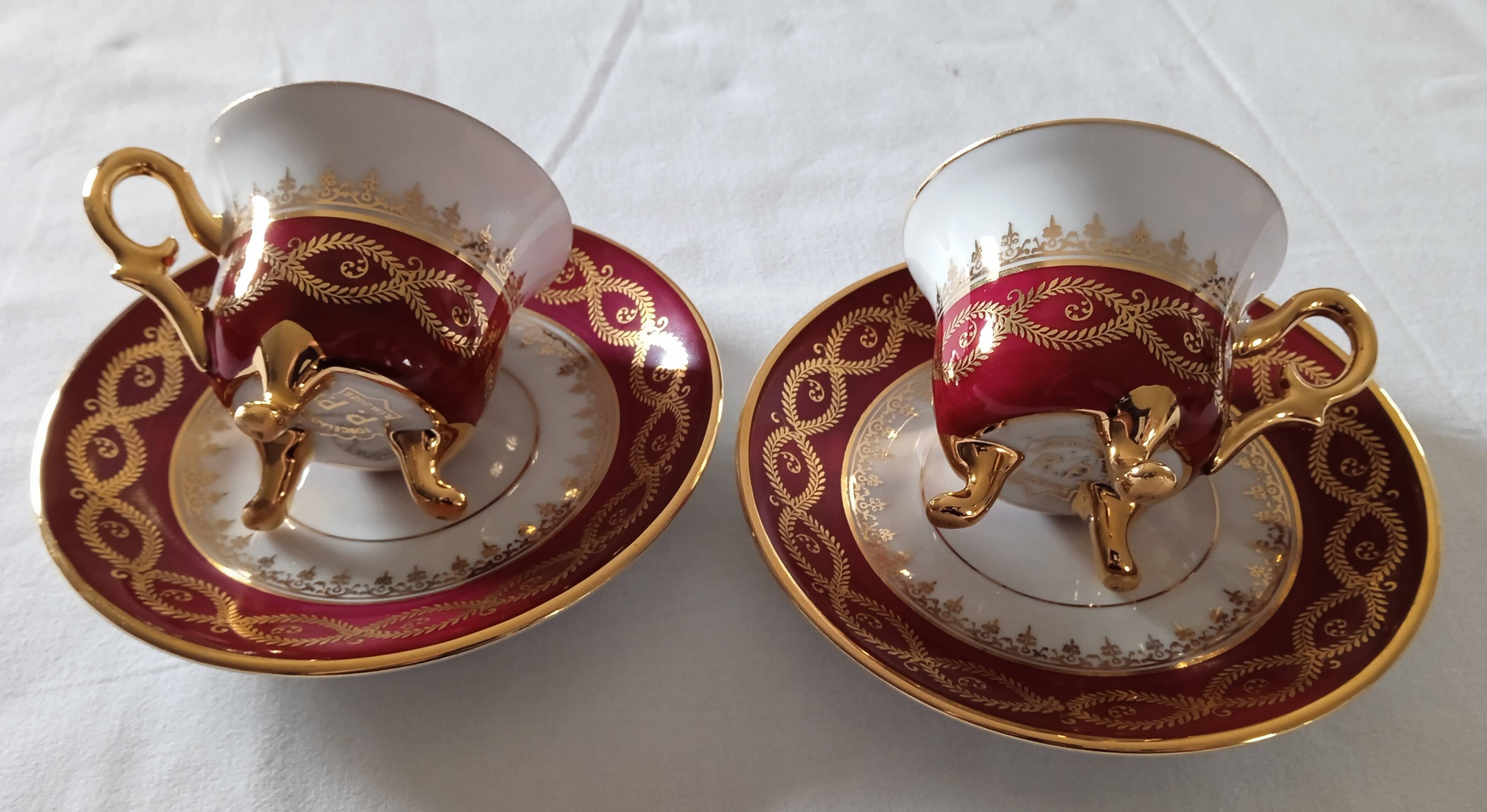 Fine Limoges porcelain mocha cup