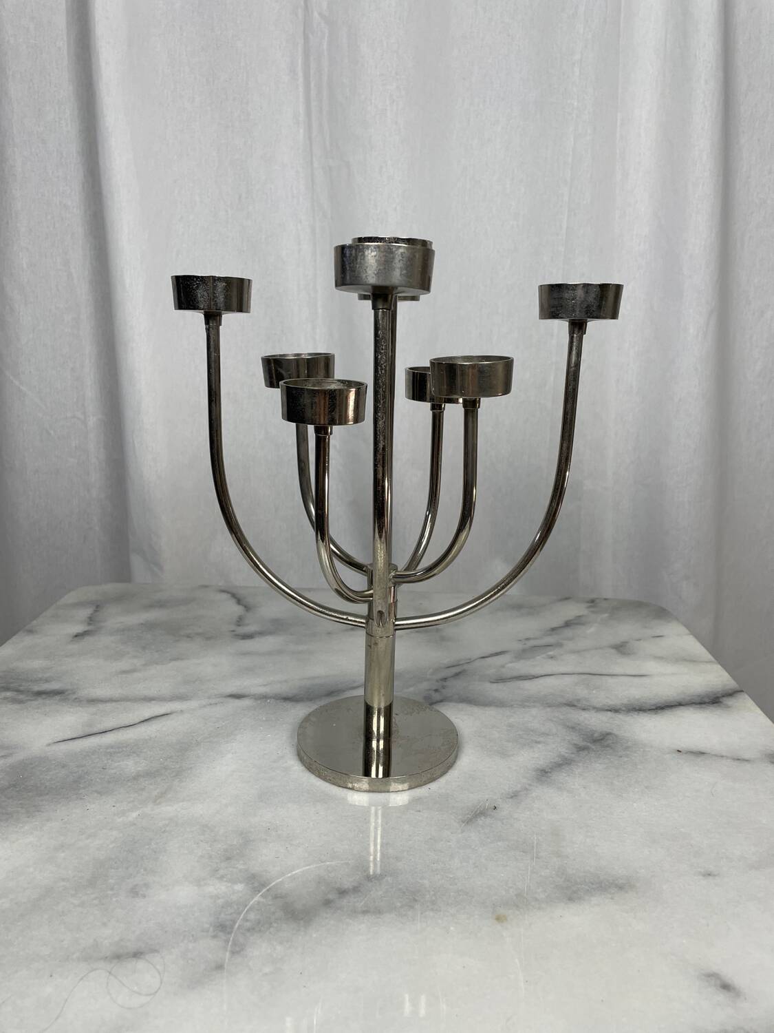 Bougeoir inox Habitat vintage