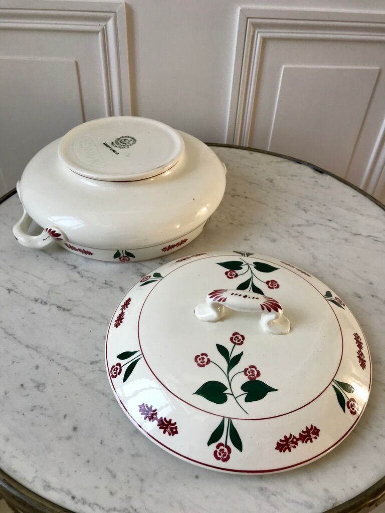 soup tureen Saint-Amand model "Saint-Brice" / Nancy 30-40s