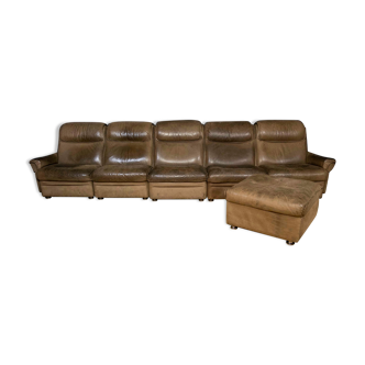 Vintage elements sofa with matching hocker and armchair