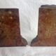 Genuine Red Alabaster Marble Italian Bookend Column Shaped Pair