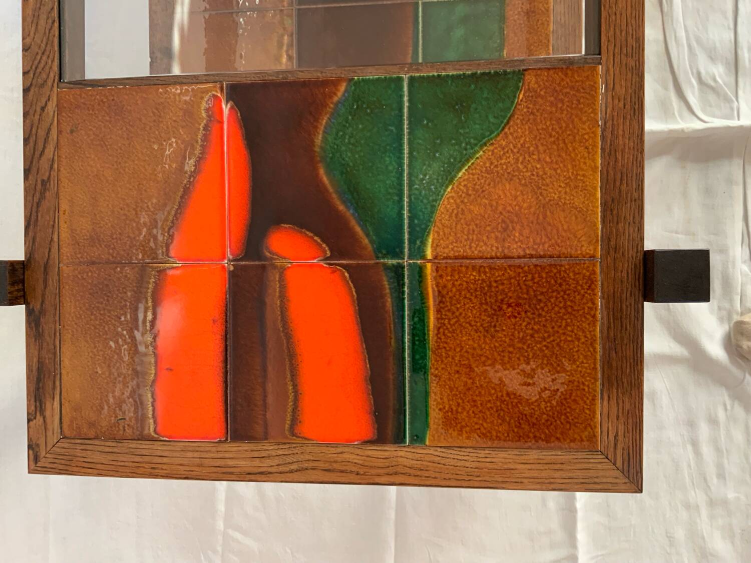 Ceramic and glass coffee table