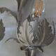 2 Florentine metal leaf wall lights
