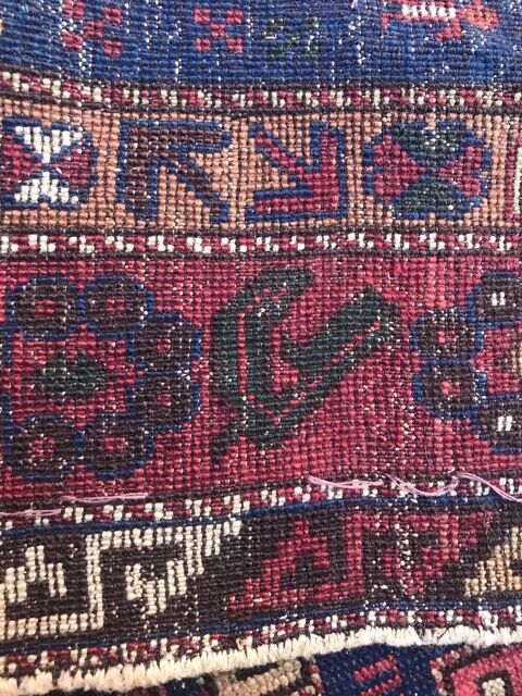 Old caucasian rug shirawan 19th handmade 76x120 cm
