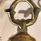 4 Large double-armed gilded bronze wall lights
