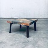 Brutalist Style Coffee Table in Slate Stone, 1970s