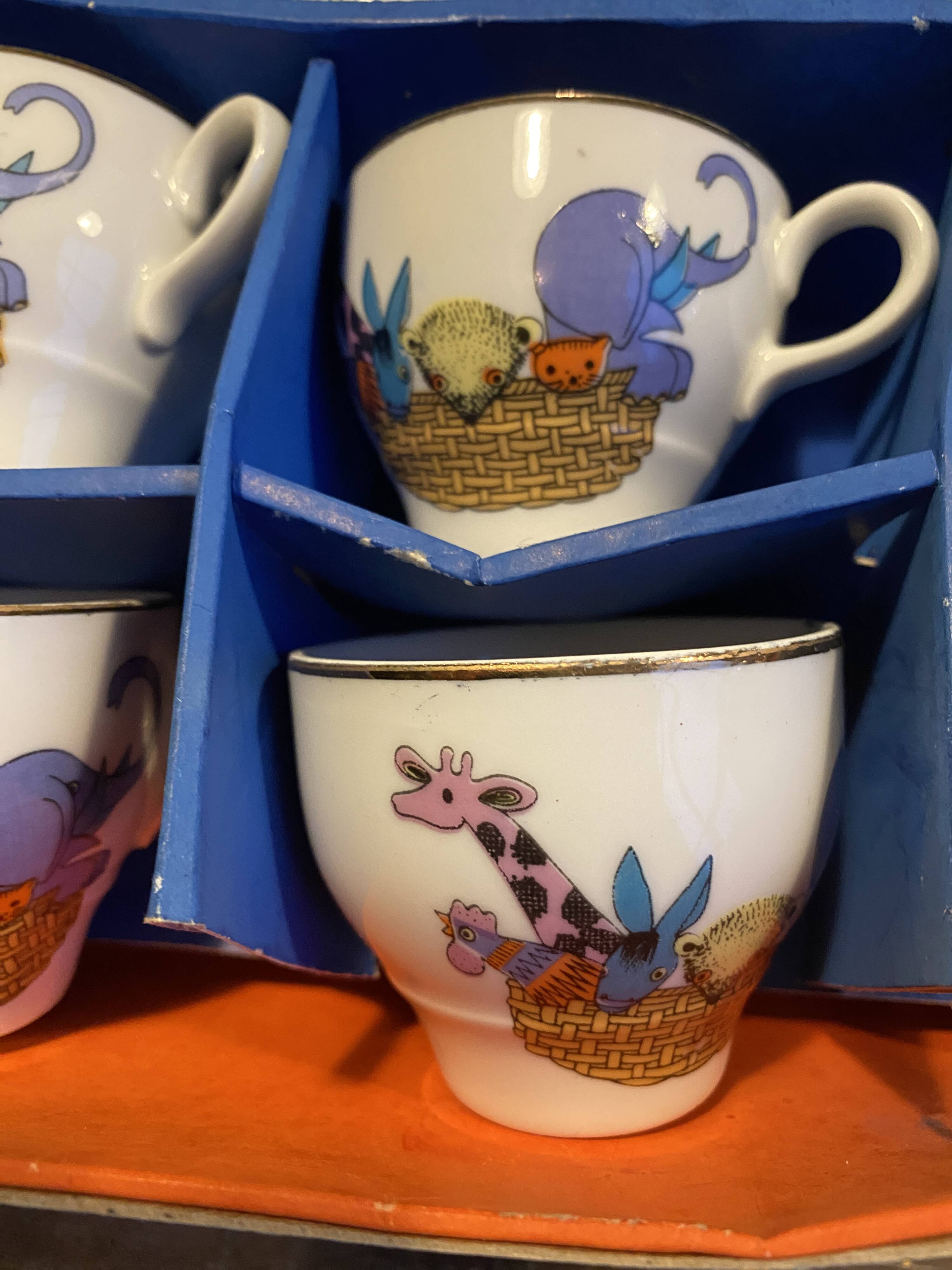 Old vintage porcelain tea set