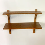 Double vintage wooden shelf