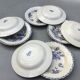 Set of 8 hollow plates Opaque porcelain from Gien decoration Cactus