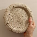 Cecilia – Travertine Round Tray  | W20cm H 2cm