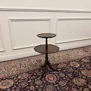 antique English two-tier dessert table