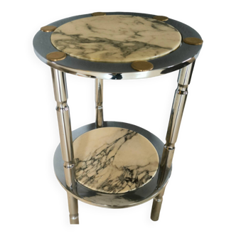 Vintage marble side table, Italy 1970 rare