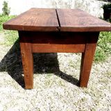 Rustic wooden coffee table with drawer