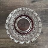 Art Deco vase in cut glass Ruby & Diamond