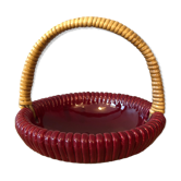 Ceramic and rattan basket