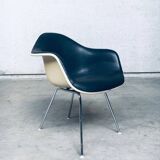 Mid-Century Black Leather Dax Armchair by Charles & Ray Eames for Herman Miller, 1960s