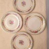 Suite of 4 flat plates Limoges