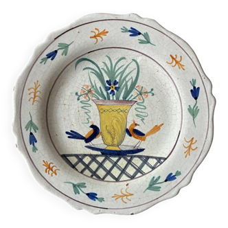 Wedding plate Nevers 18th century