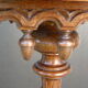 Wooden saddle with statuette, Breton figure, ancient and chiseled, Henri II style