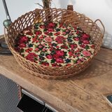 Vintage wicker tray