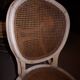 Lot Louis XV medallion chairs canned