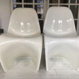 Pair of Verner Panton S chairs in fiberglass, Series 1, 1967