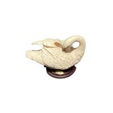 Set of two sculptures representing swans by Guiseppe Armani