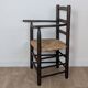 Wooden straw armchair