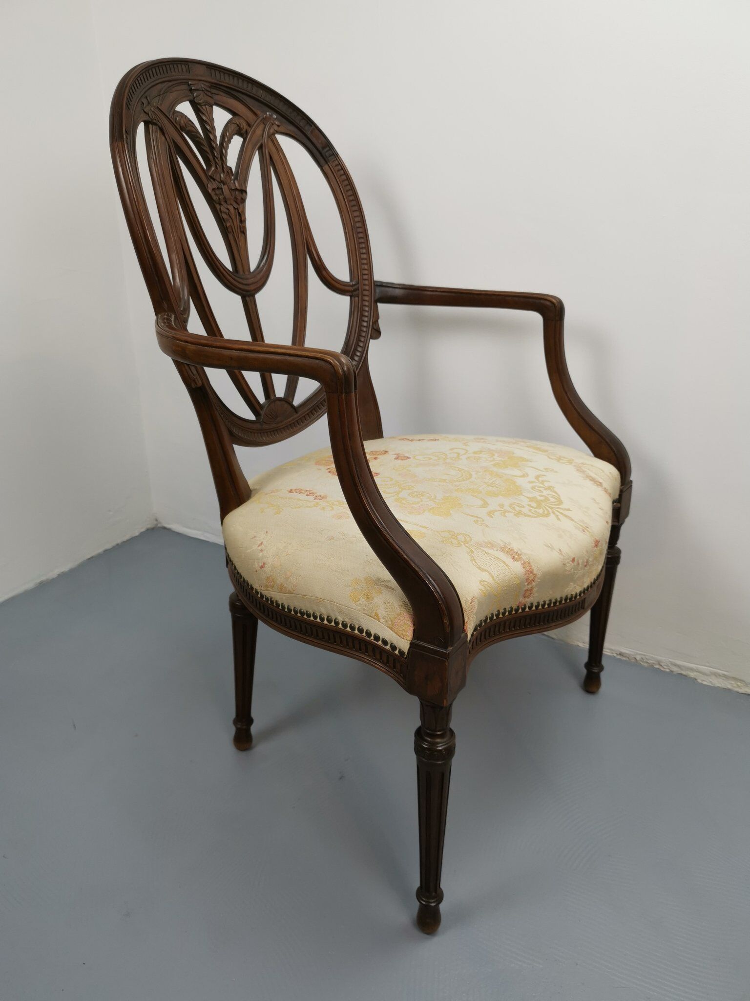 George III Mahogany armchair attributed to William and John Linnell circa 1775