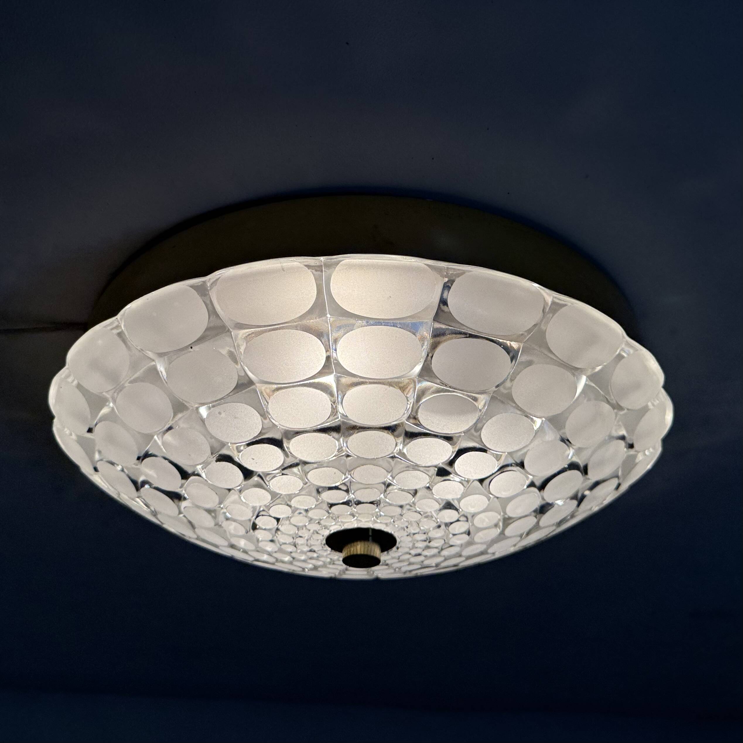 Mid-century design Peil & Puzzler glass flush mount , 1970s