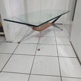 Coffee table with compass legs from the 60s