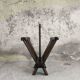 Vintage magazine rack in solid wood.