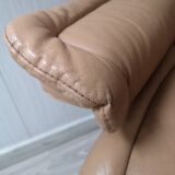 Fauteuil en cuir pivotant du milieu du siècle Norvège